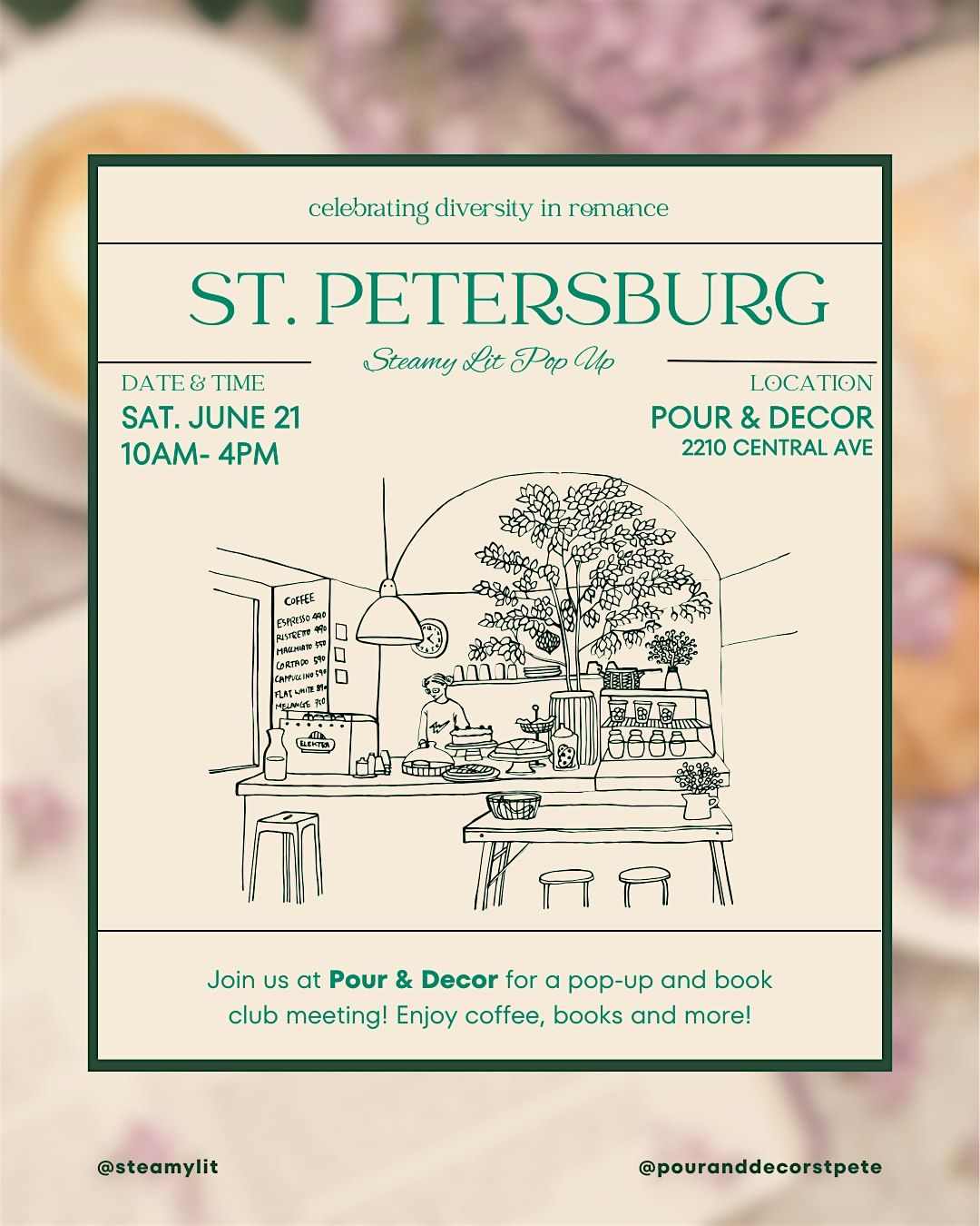 Steamy Lit Pop-Up X Pour & Decor, 21 June | Event in St. Petersburg | AllEvents
