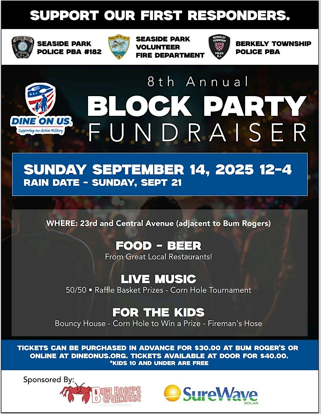 Bum Roger's Block Party, 14 September | Event in Seaside Park | AllEvents