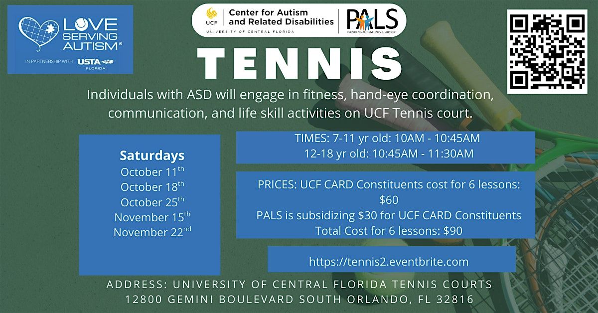 PALS CC: LSA Tennis Session 2 Fall 2025, 11 October | Event in Orlando | AllEvents
