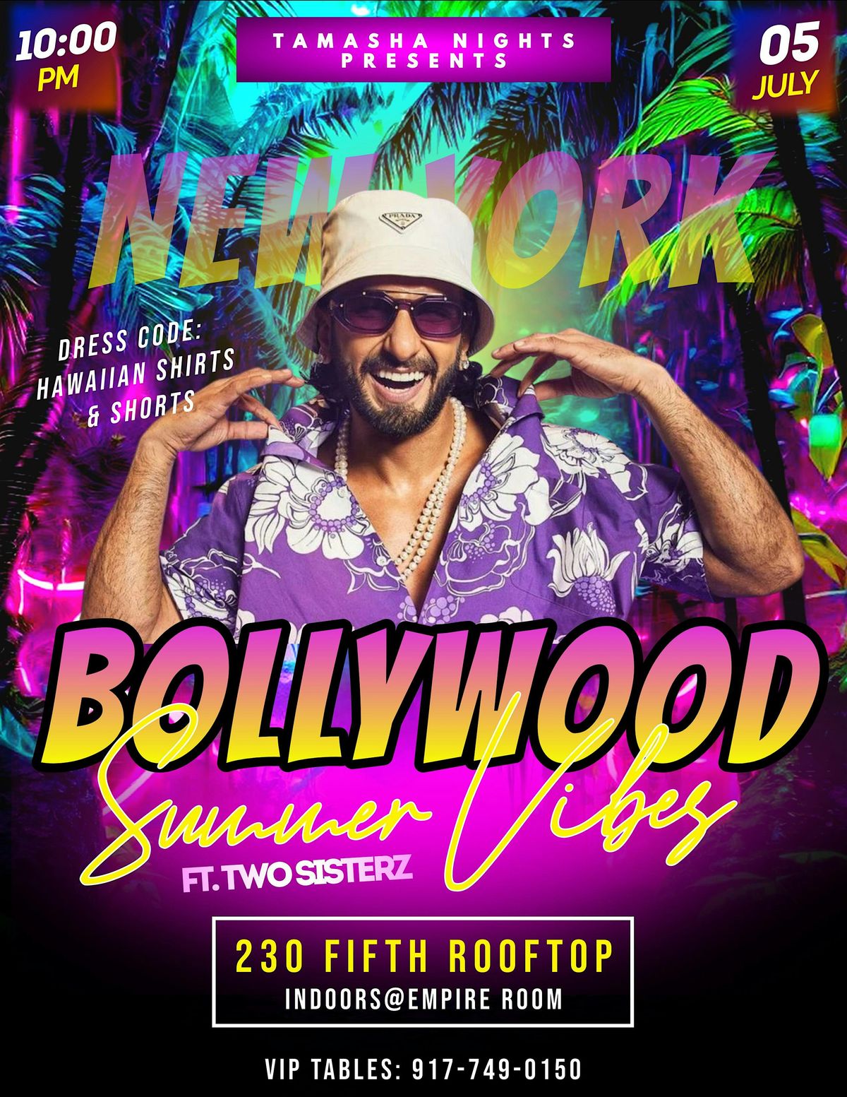 NYC'S #1 DESI PARTY, BOLLYWOOD SUMMER VIBES @230 FIFTH ROOFTOP, 5 July | Event in New York | AllEvents
