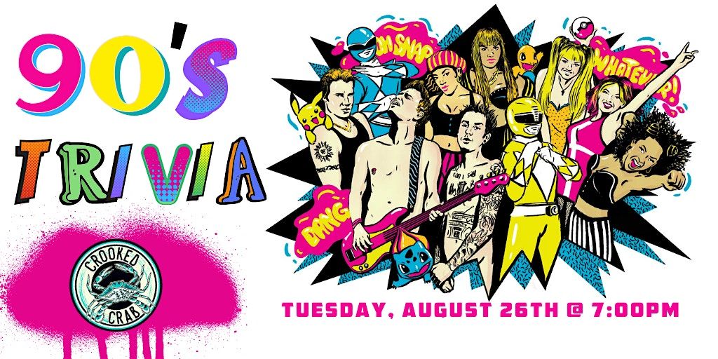 90's Pop Culture Trivia at Crooked Crab Brewing Company, 26 August | Event in Odenton | AllEvents