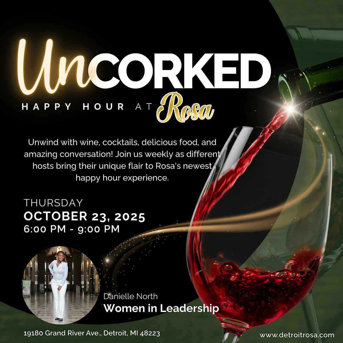 Uncorked with Danielle, 23 October | Event in Detroit | AllEvents