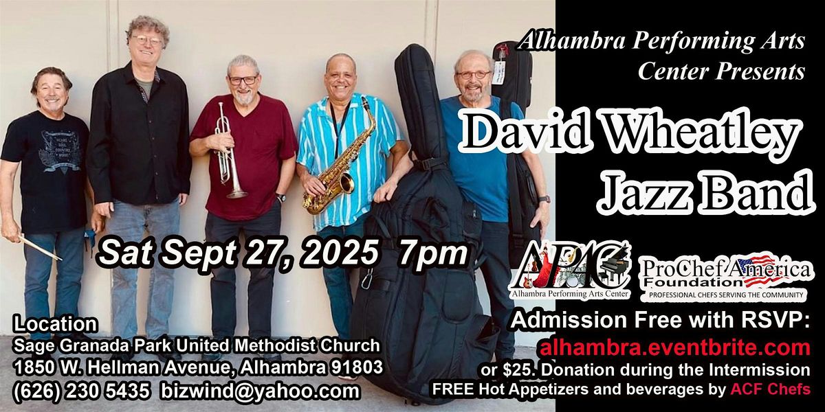 David Wheatley Jazz Band, 27 September | Event in Alhambra | AllEvents