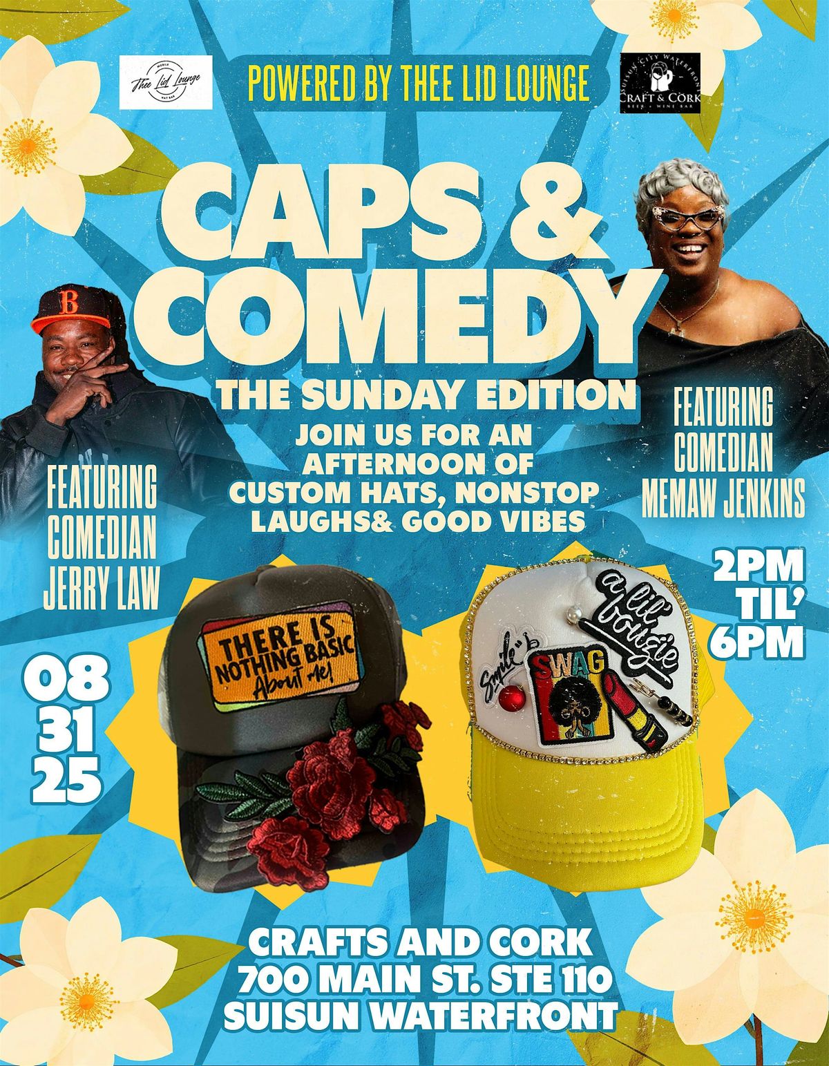 Caps and Comedy : The Sunday Edition, 31 August | Event in Suisun City | AllEvents