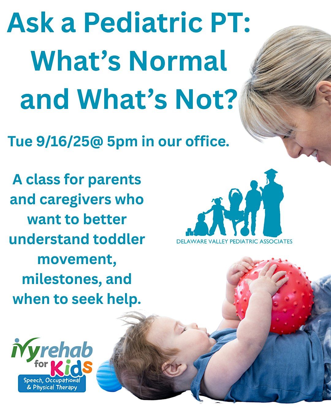 Ask a Pediatric PT: What's Normal and What's Not?, 16 September | Event in Lawrence Township | AllEvents