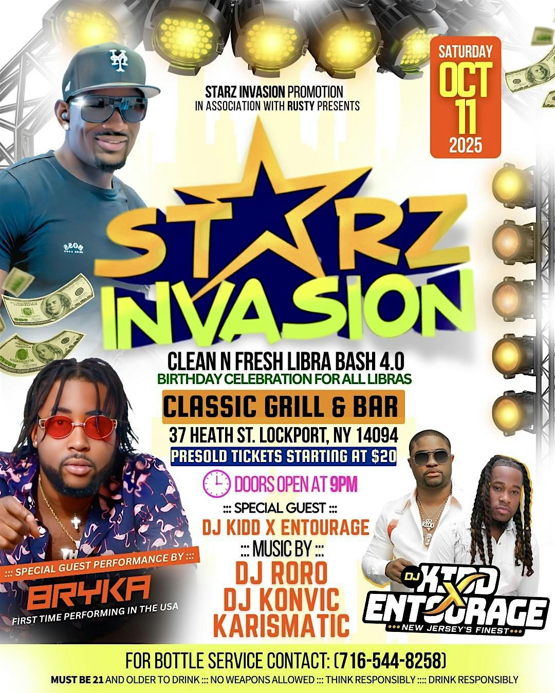 STARZ INVASION - Clean N Fresh - Libra Bash 4.0, 11 October | Event in Lockport | AllEvents