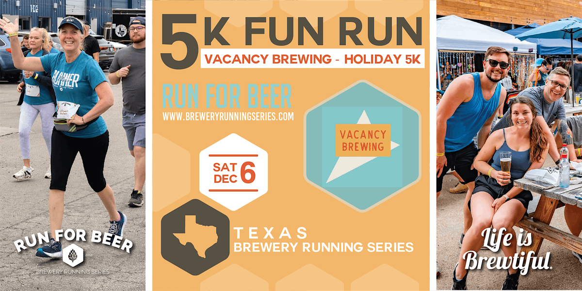 5k Beer Run x Vacancy Brewing | '25-'26 TX Brewery Running Series, 6 December | Event in Austin | AllEvents