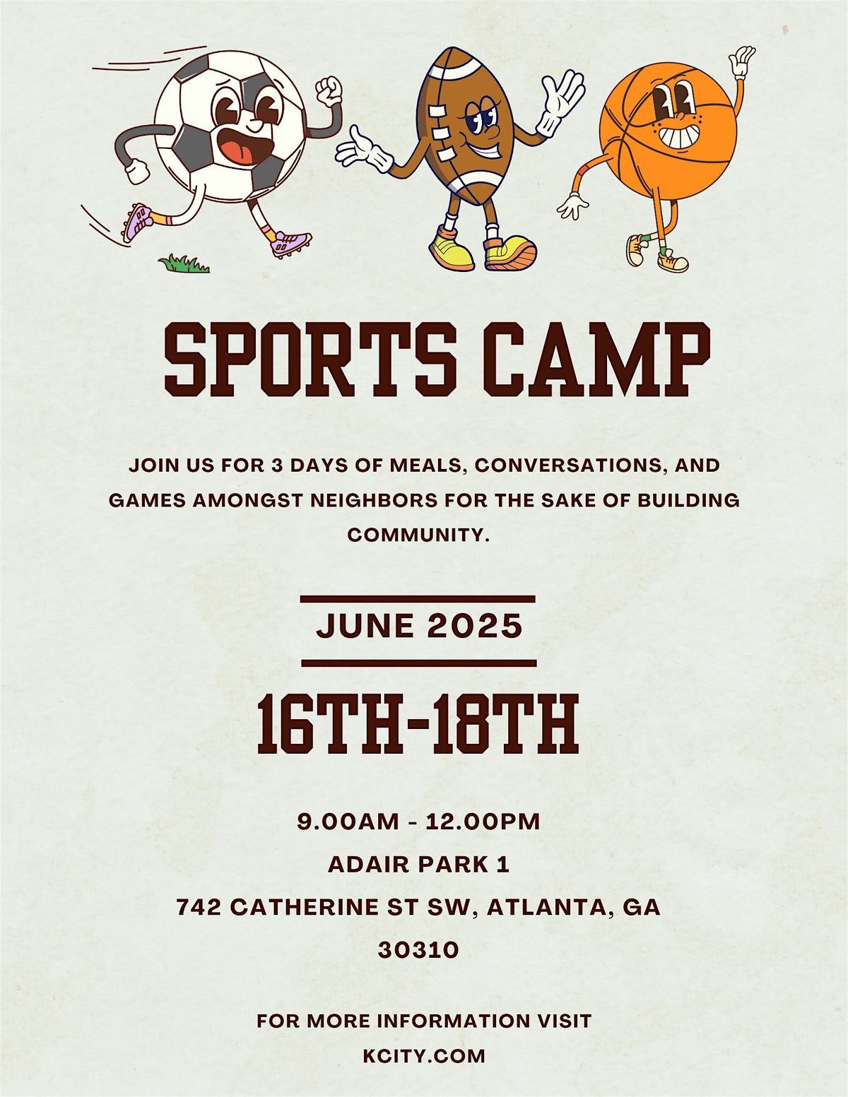 Sports Camp, 16 June | Event in Atlanta | AllEvents