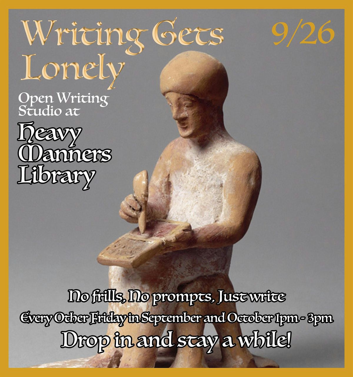 Writing Gets Lonely: Open Writing Studio (9/26), 26 September | Event in Los Angeles | AllEvents
