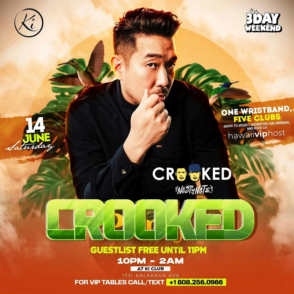 DJ Crooked at Ki Club, 14 June | Event in Honolulu | AllEvents