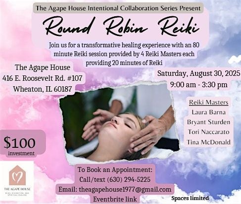 Round Robin Reiki, 30 August | Event in Wheaton | AllEvents