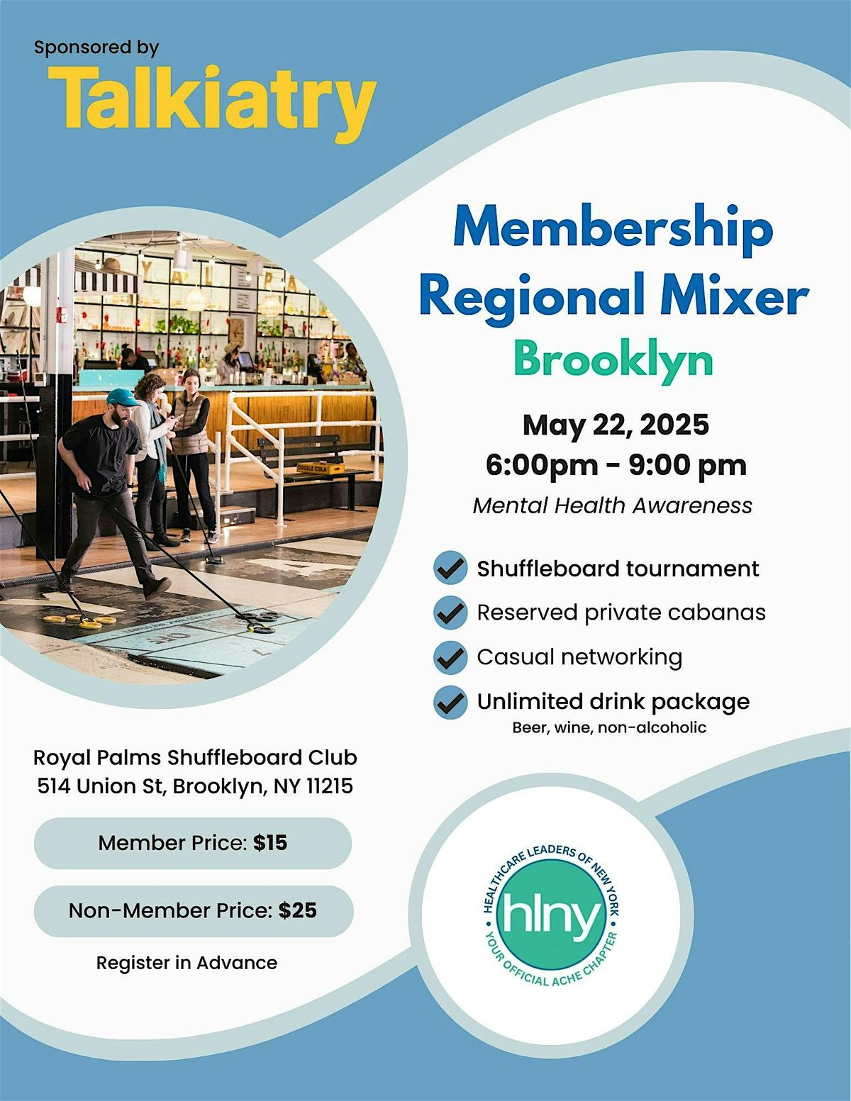 HLNY Brooklyn Membership Regional Mixer, 22 May | Event in Brooklyn | AllEvents