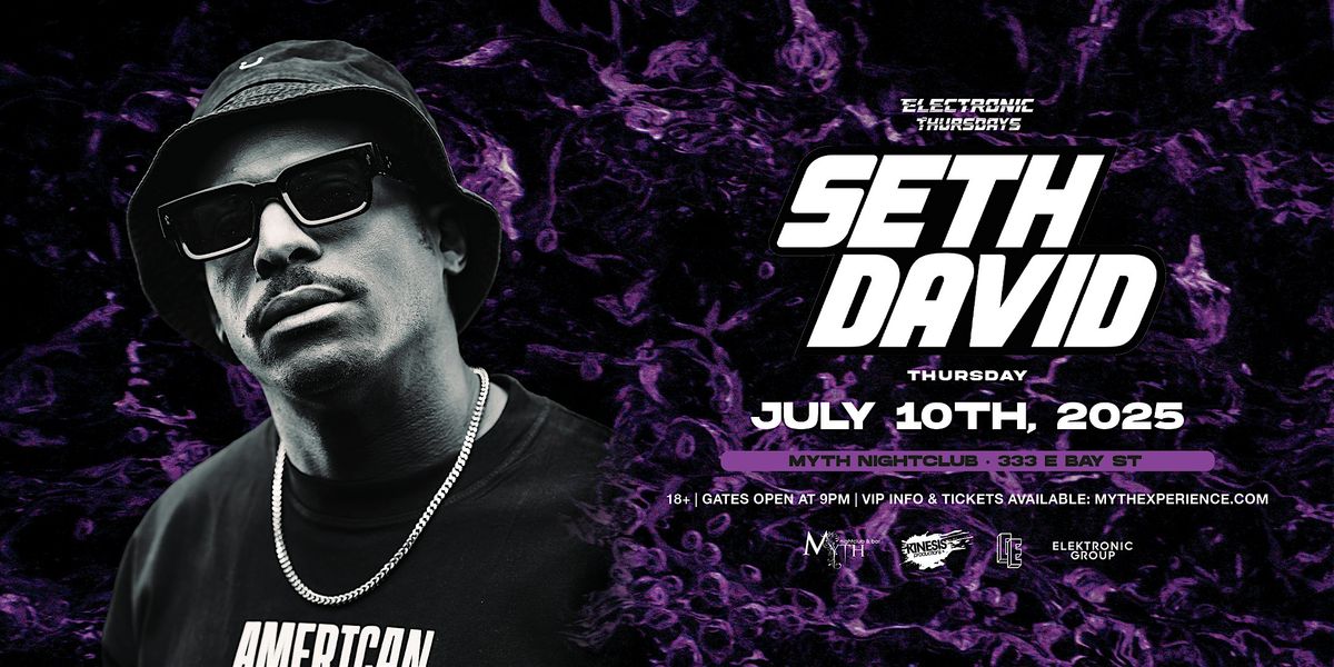 Electronic Thursdays Presents: Seth David | 7.10.25, 10 July | Event in Jacksonville | AllEvents