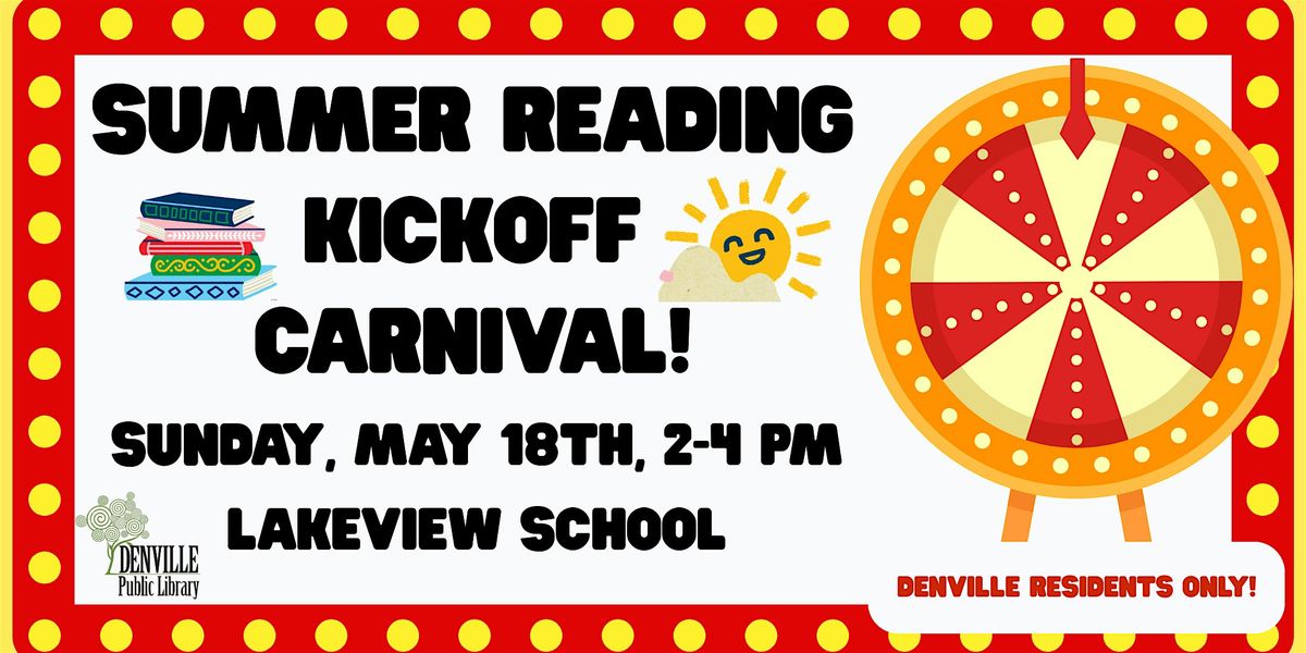 Summer Reading Kickoff Carnival @ Lakeview School, 18 May | Event in Denville | AllEvents