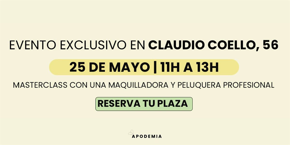 MASTERCLASS | Descubre tu belleza única, 25 May | Event in Madrid | AllEvents