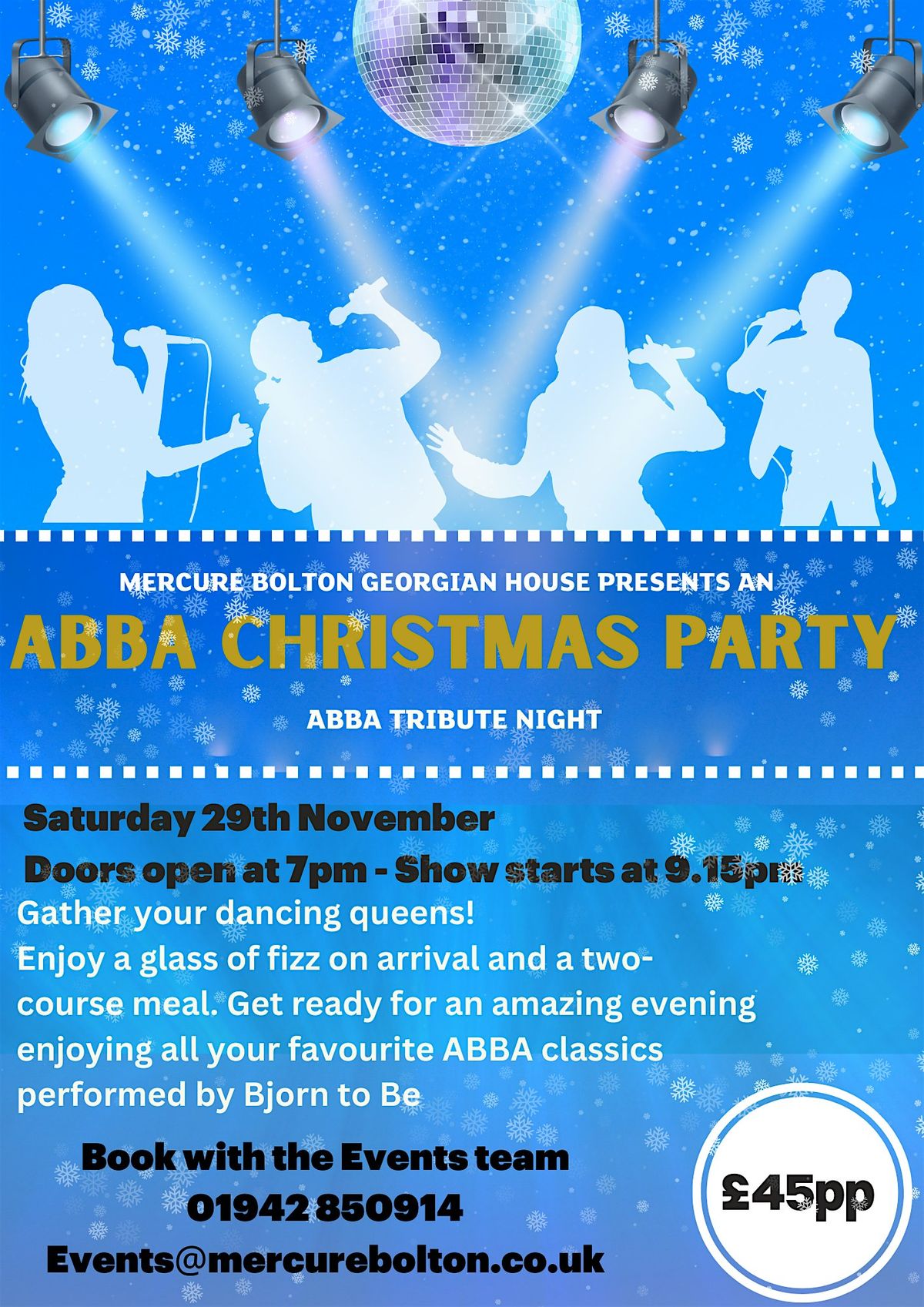 Abba Christmas Party, 29 November | Event in Blackrod | AllEvents
