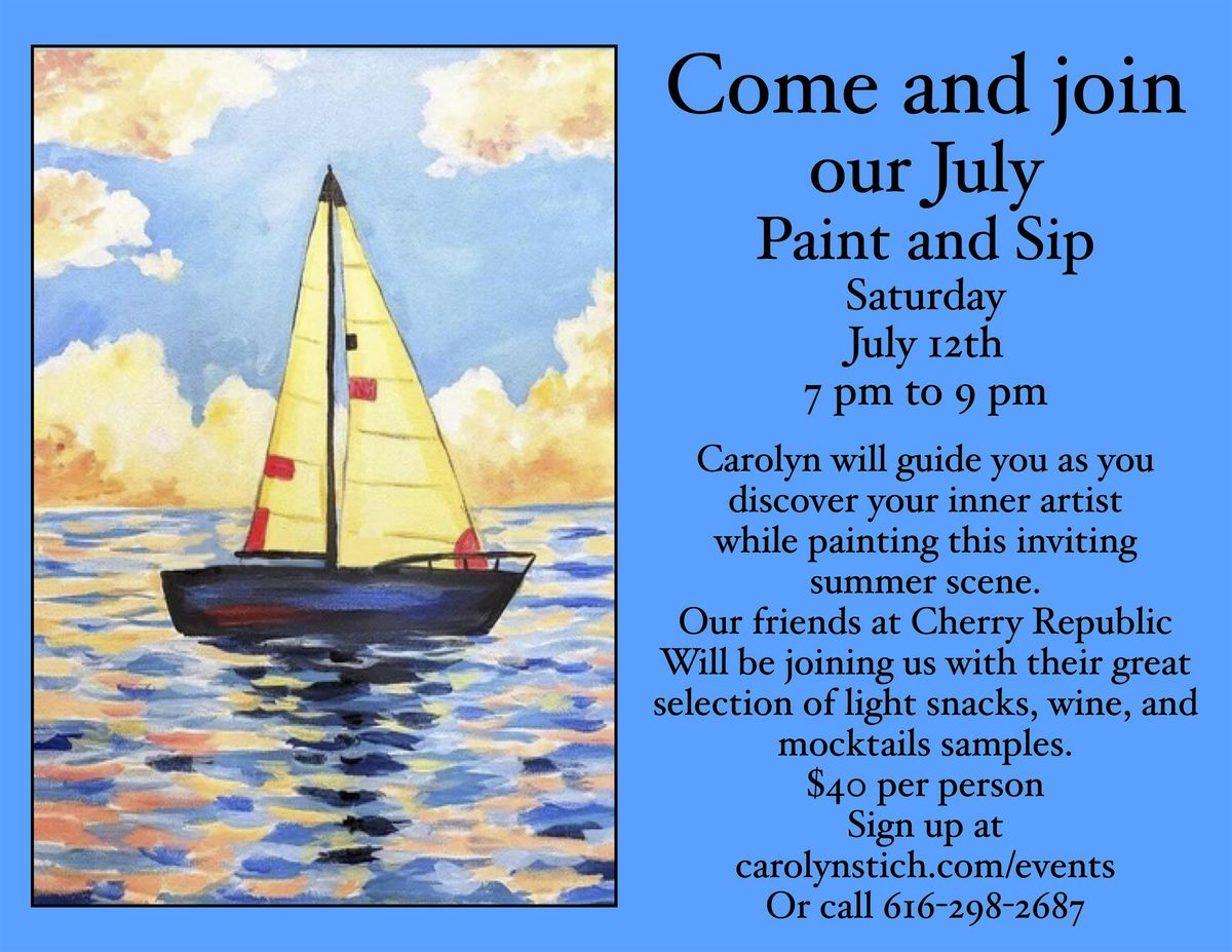 Paint and Sip, 12 July | Event in Holland | AllEvents