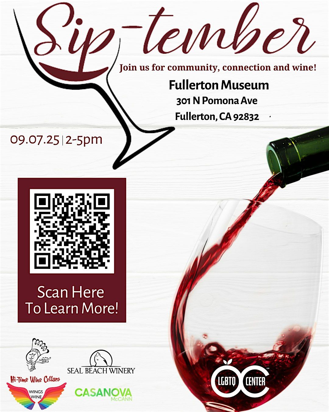 SipTember - LGBTQ Connecting Over Wine, 7 September | Event in Fullerton | AllEvents