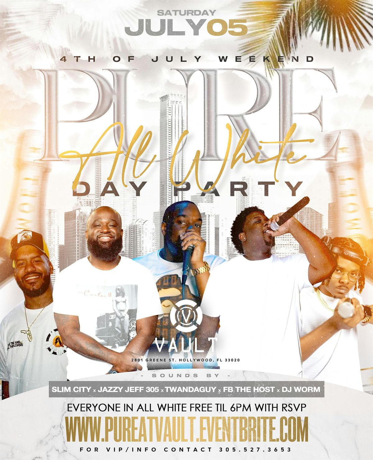 PURE: 4TH OF JULY WEEKEND ALL WHITE DAY PARTY, 5 July | Event in Hollywood | AllEvents