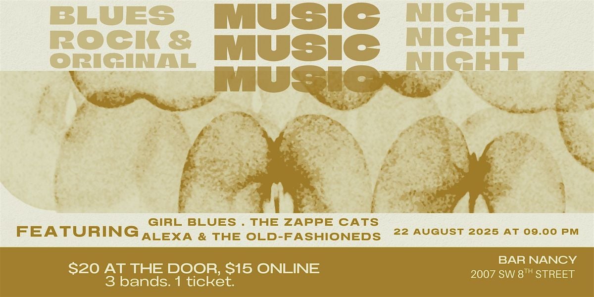 Rock & Blues Night at Bar Nancy Miami: 3 Bands. 1 Ticket., 22 August | Event in Miami | AllEvents