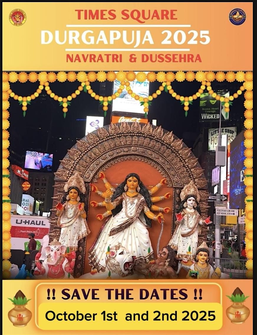 Times Square Durga Puja 2025, 1 October | AllEvents