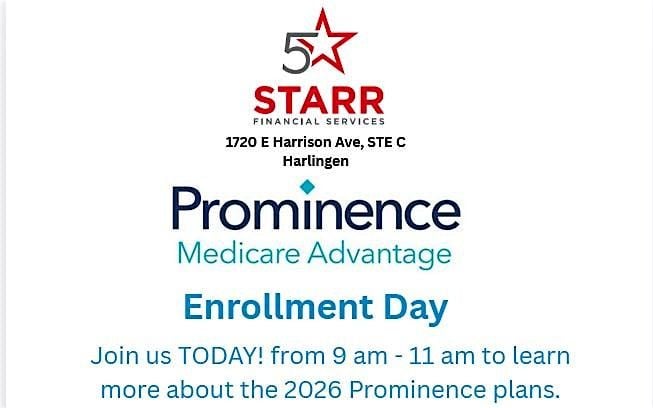 Medicare Enrollment Event with Prominence Medicare, 17 October | Event in Harlingen | AllEvents