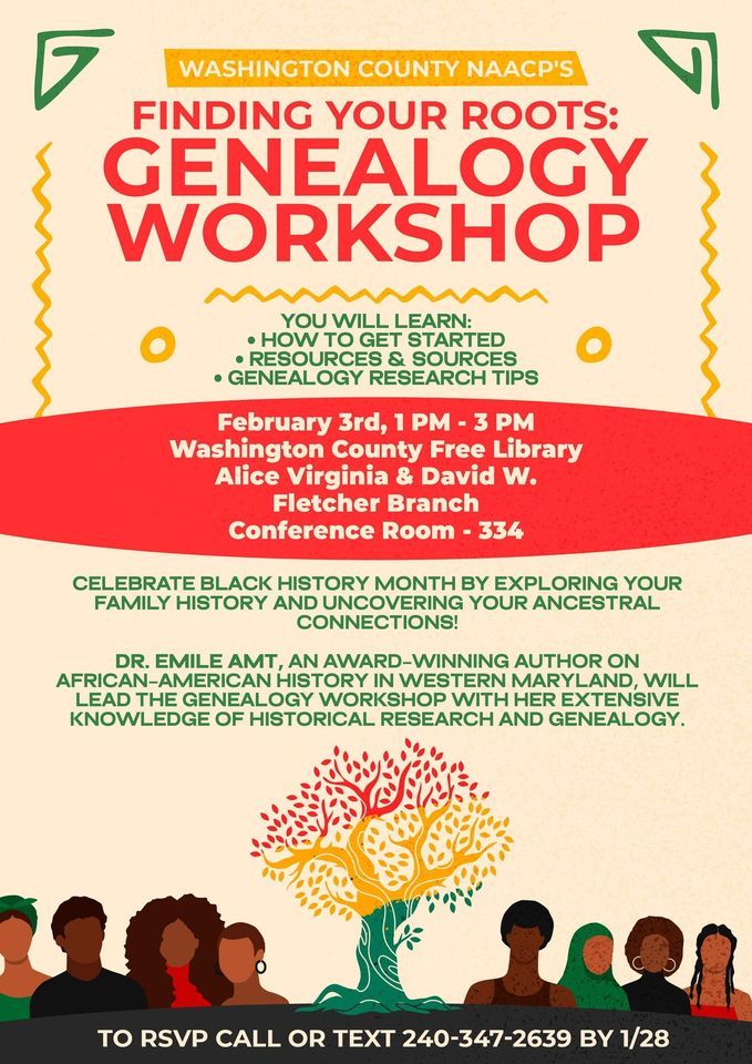 Finding Your Roots Genealogy , Washington County Free