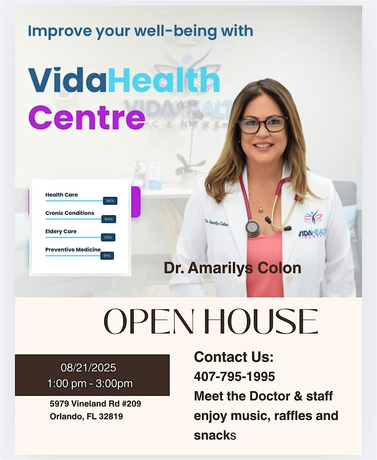 Open House Vida Health Centre, 21 August | Event in Orlando | AllEvents
