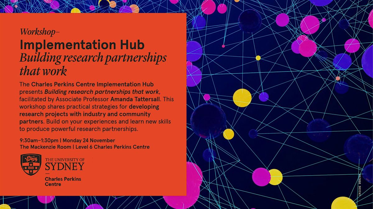 Building Research Partnerships that Work, 24 November | Event in Camperdown | AllEvents