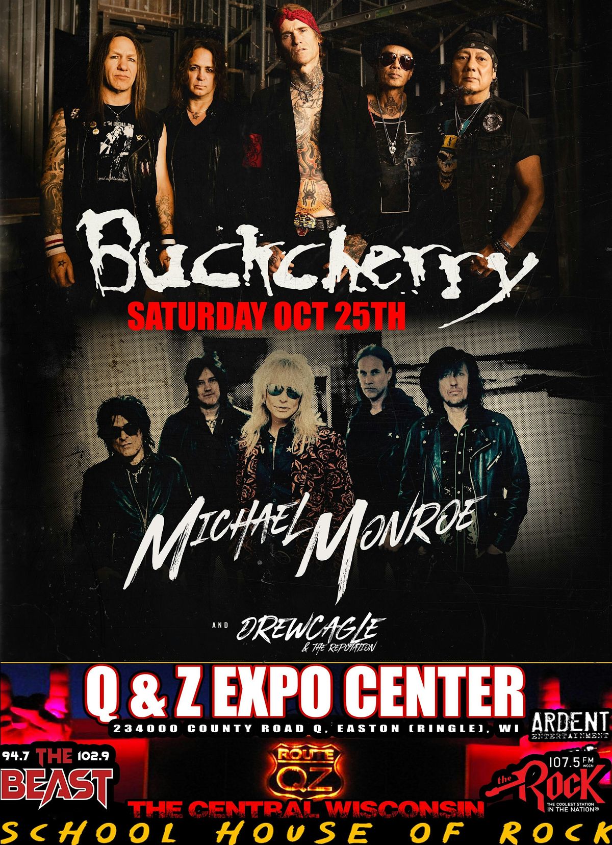 Buckcherry / Michael Monroe / with special guest Drew Cagle, 25 October | Event in Ringle | AllEvents
