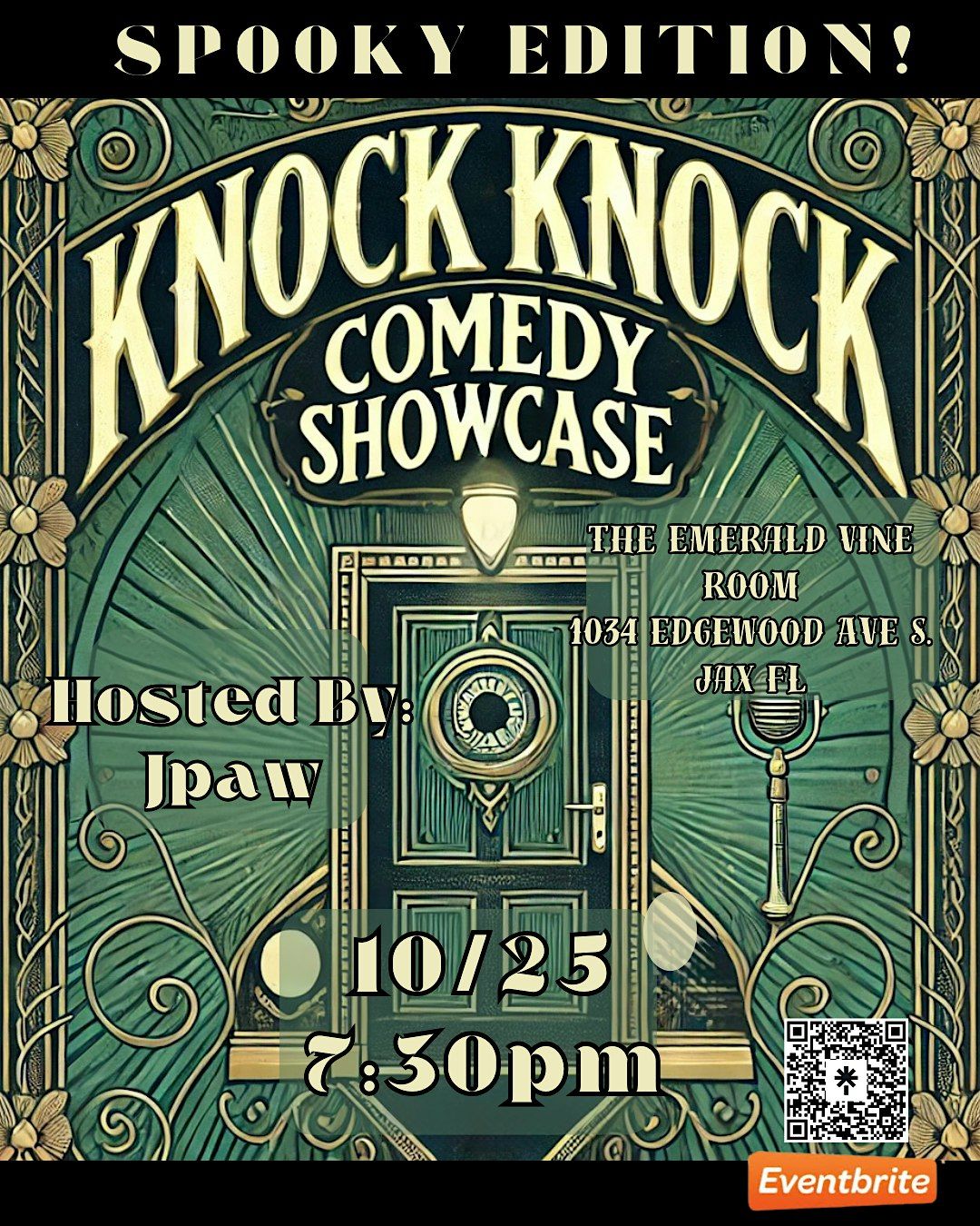 Knock Knock Comedy Showcase- Spooky Edition!, 25 October | Event in Jacksonville | AllEvents