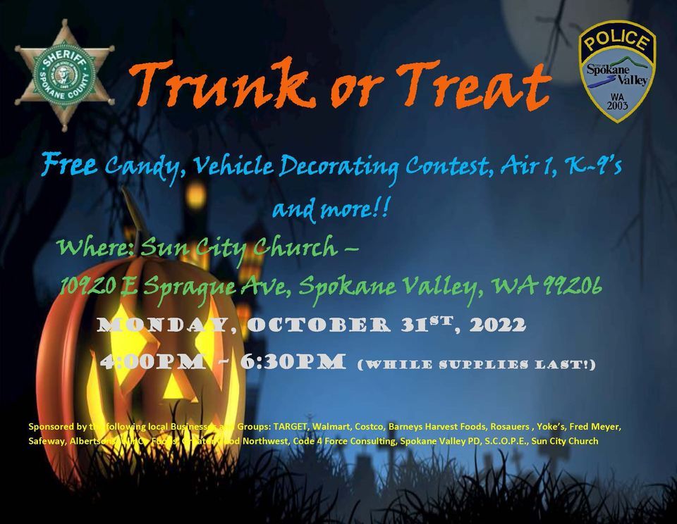 Trunk or Treat 2025 !!!!, Sun City Church, Spokane Valley, October 31