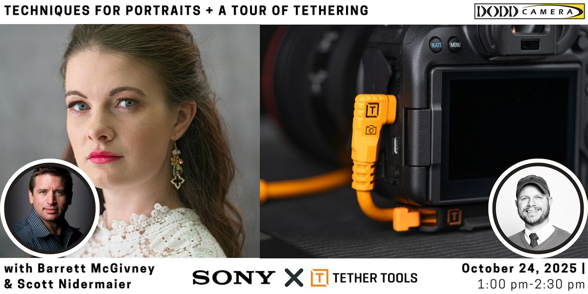 Techniques for Portraits + A Tour of Tethering with Sony & TetherTools, 24 October | Event in Cincinnati