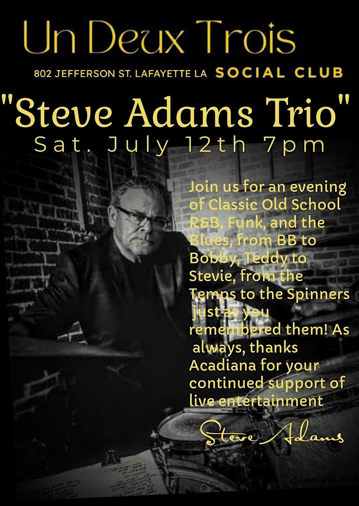 The Steve Adams Trio | Event in Lafayette | AllEvents