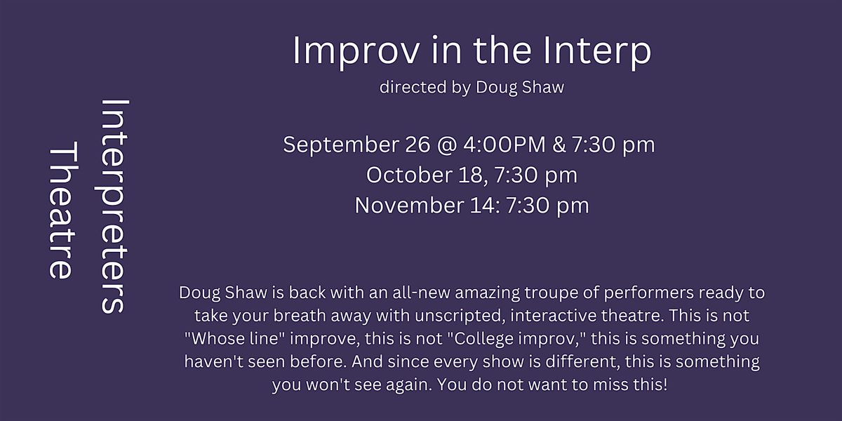 Improv in the Interp, 26 September | Event in Cedar Falls | AllEvents