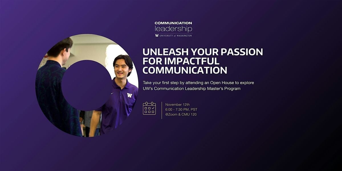 UW Communication Leadership Master's Program Open House, 12 November | Event in Seattle | AllEvents