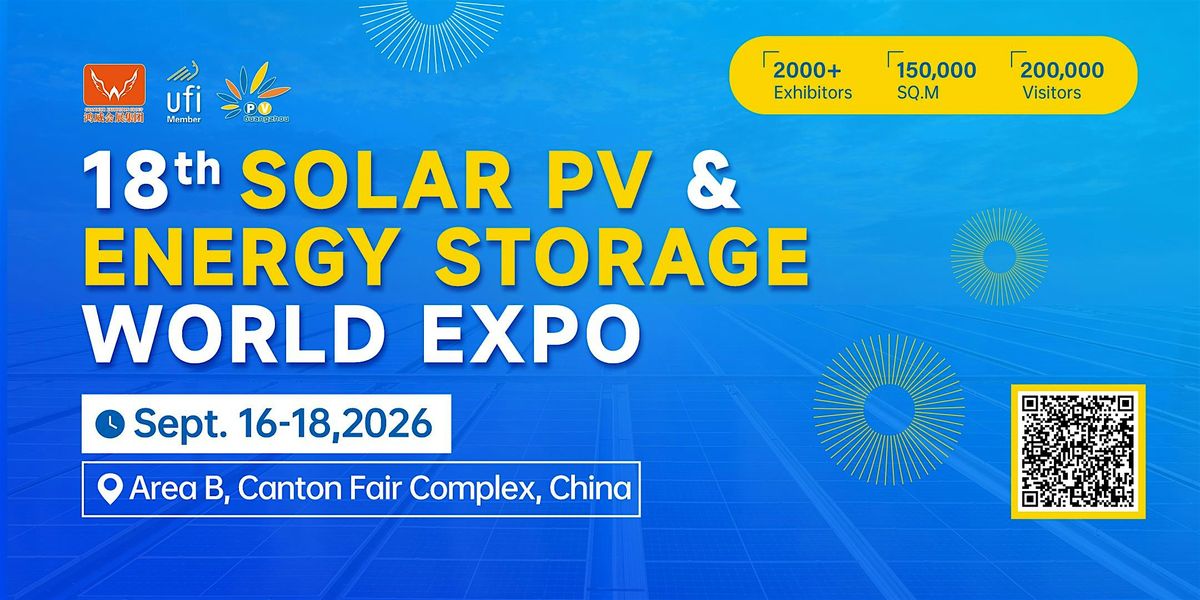 Solar PV & Energy Storage World Expo 2026, 16 September | Event in Guang Zhou Shi | AllEvents
