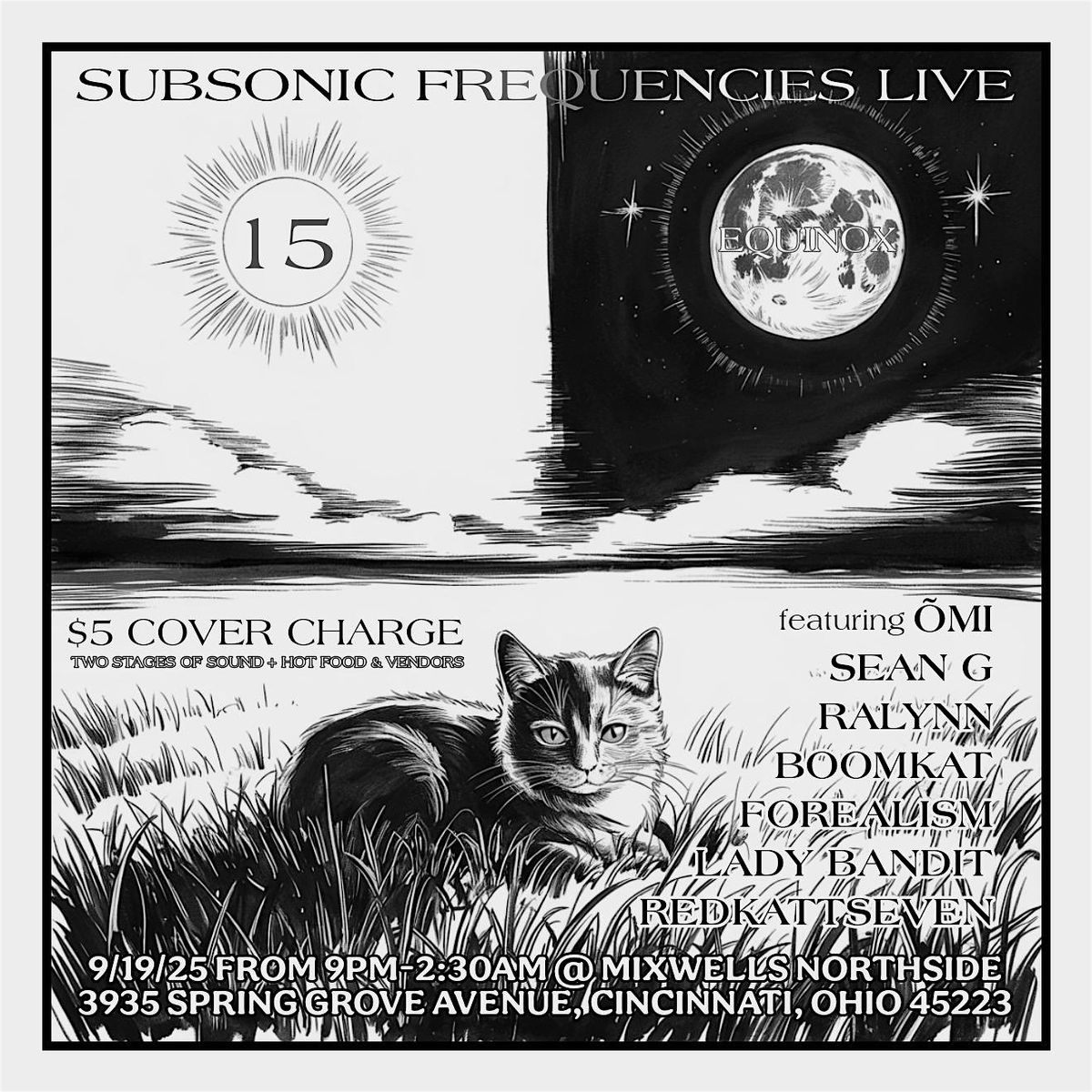 Subsonic Frequencies Live 15: Equinox, 19 September | Event in Cincinnati | AllEvents