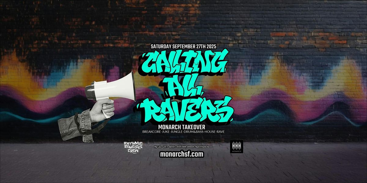 Calling All Ravers: Ridylan | Whys | Olly Junglist, 27 September | Event in San Francisco | AllEvents