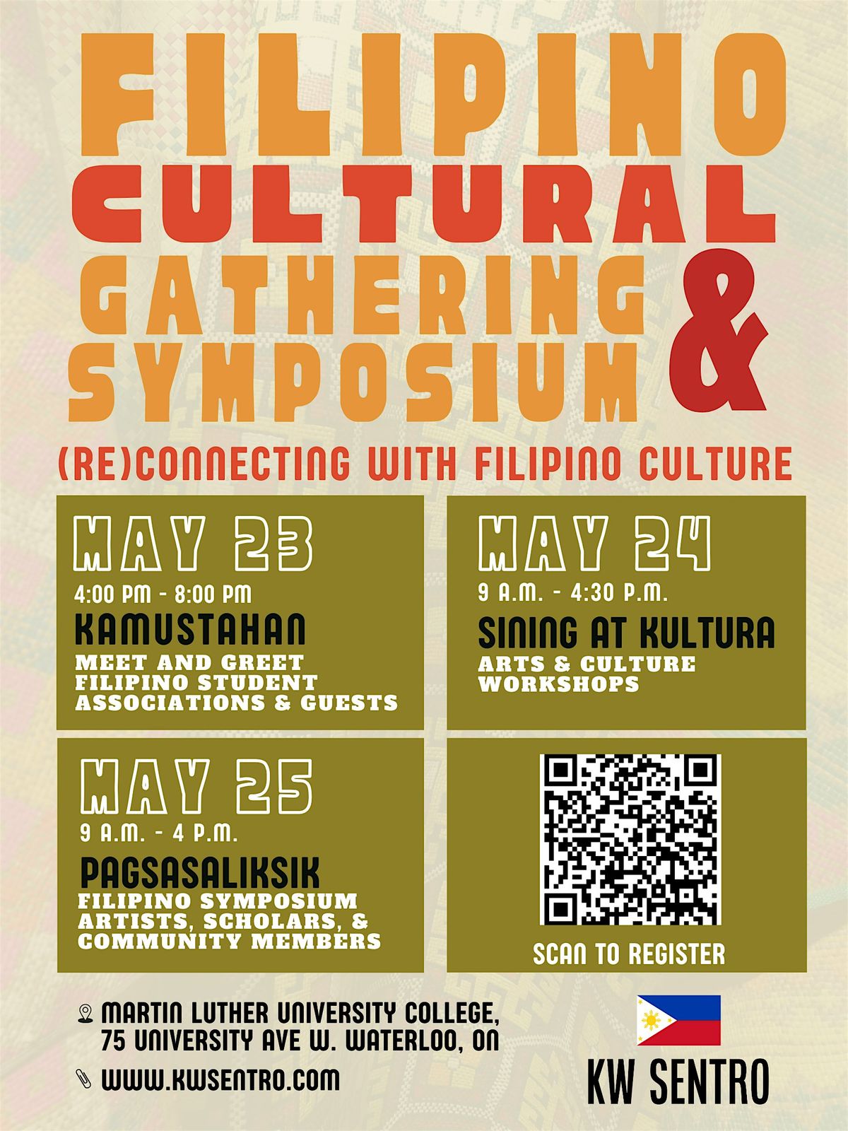 2nd Annual Filipino Cultural Gathering and Symposium, 23 May | Event in Waterloo | AllEvents