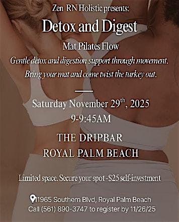 Detox and Digest Mat Pilates Flow | Event in Royal Palm Beach | AllEvents