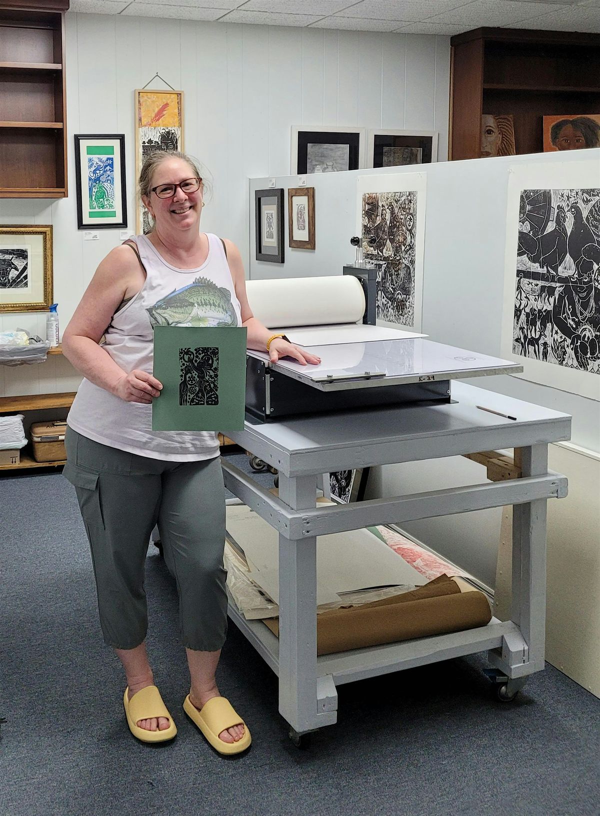 Linocut Printmaking With a Conrad E-24 Press, 25 October | Event in Jacksonville | AllEvents