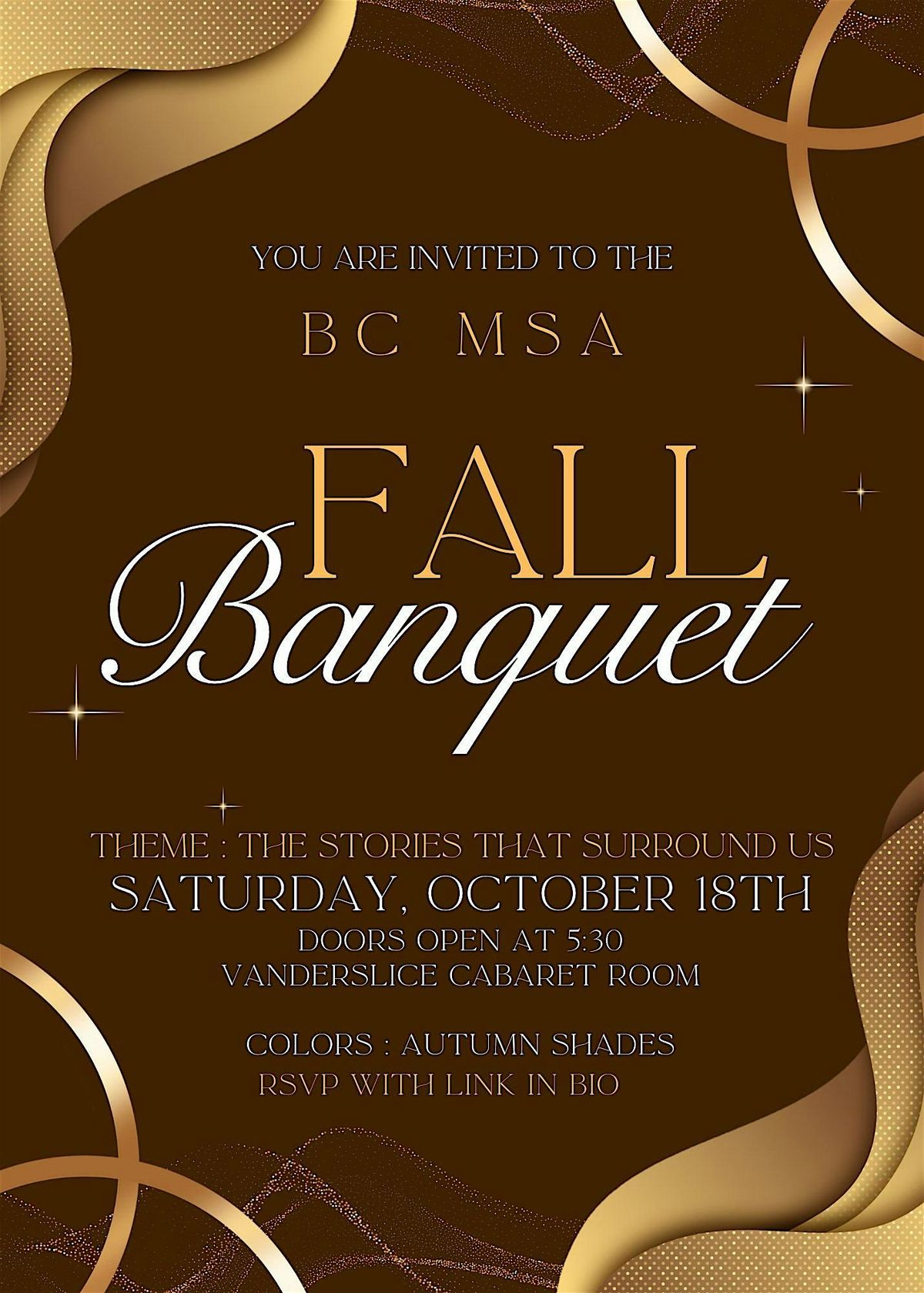 BC MSA Annual Fall Banquet, 18 October | Event in Boston | AllEvents