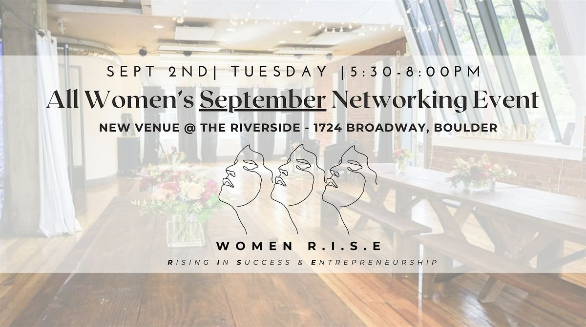 Women R.I.S.E September Networking Event with Guest Speaker Terra Ramachand, 2 September | Event in Boulder