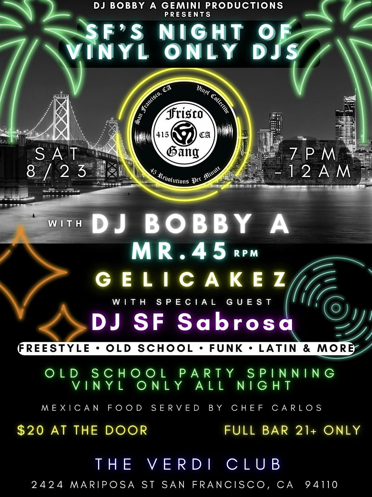 SF’s Night of Vinyl DJs Only