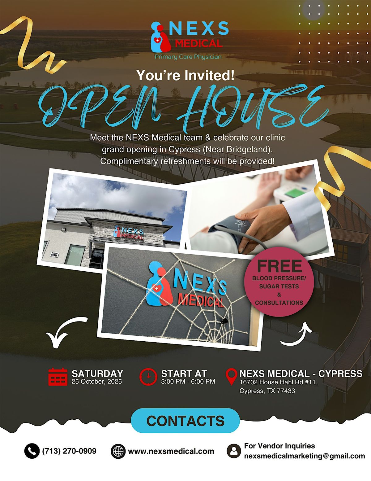 NEXS Medical - Cypress Open House, 25 October | Event in Cypress | AllEvents