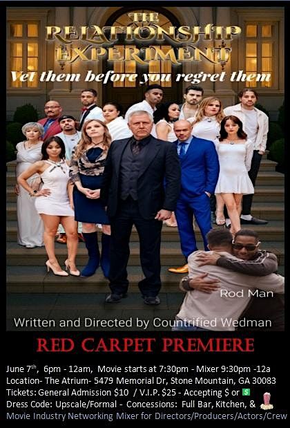 Red Carpet Movie premiere for The Relationship Experiment, 7 June | Event in Stone Mountain | AllEvents