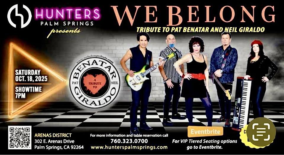Tribute to Pat Benatar & Neil Geraldo Performed by We Belong, 18 October | Event in Palm Springs | AllEvents