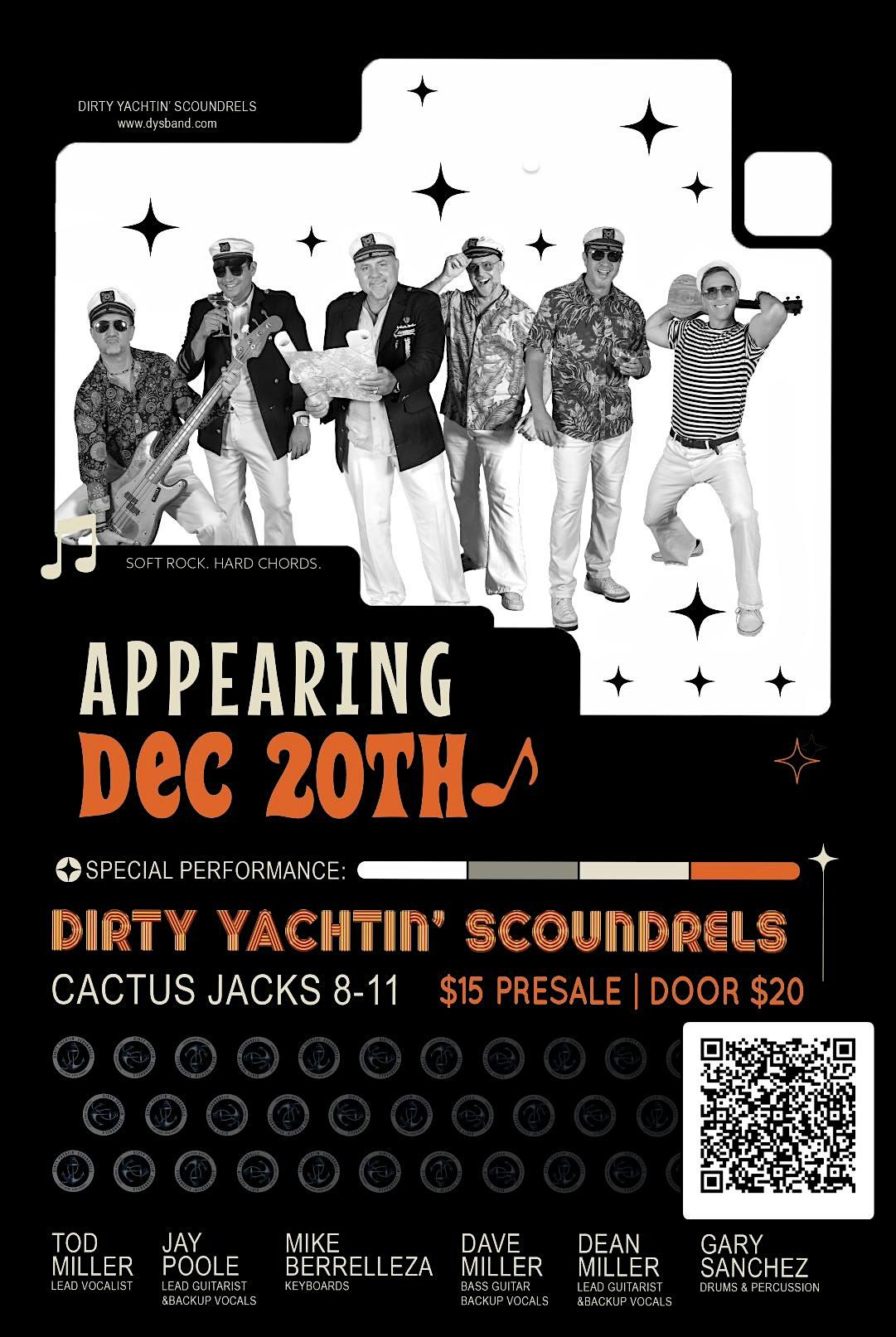 Dirty Yachtin Scoundrels LIVE @ Cactus Jacks Sat 12/20, 20 December | Event in Phoenix | AllEvents