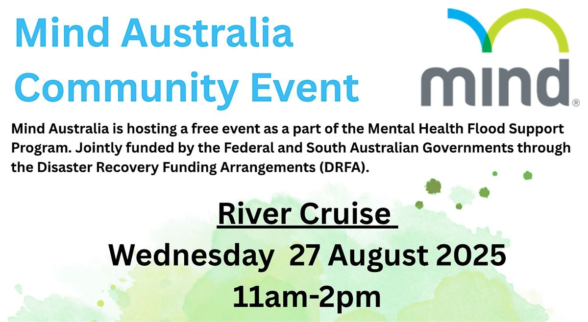 Mind Australia Community Event - River Cruise, 27 August | Event in Berri | AllEvents